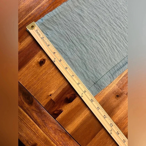 HAPPILY GREY blue/greenFLOWY PANTS wide leg cropped high rise size large NWT - Picture 6 of 9